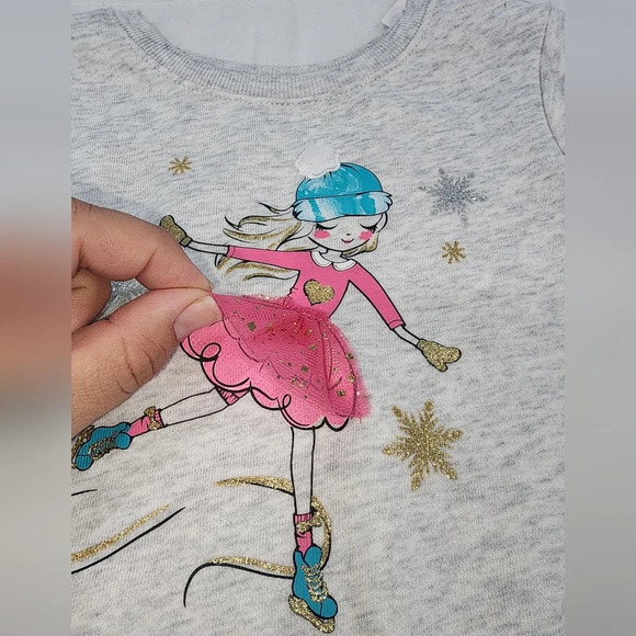 Garanimals Grey Ice Skater Sweater Grl 12m - Picture 3 of 5